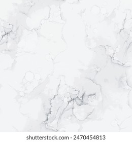 Light Marble Wall Pattern. Vector Abstract Template. White Tile Stone. White Alcohol Ink Marble. Grey Vector Texture. Grey Marble Background. Grey Water Color Watercolor. Light Seamless Watercolor.