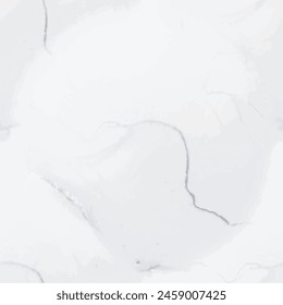Light Marble Wall Texture. Grey Abstract Watercolor. White Rock Stone. Grey Marble Background. Vector Seamless Painting. White Water Color Marble. Light Alcohol Ink Background. Light Elegant Ceramic.