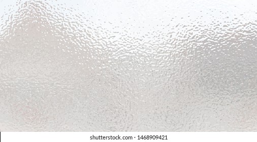 Light matte surface. Plastic glass. Frosted winter window glass. White gray gradient transparent background. Panoramic realistic vector illustration 