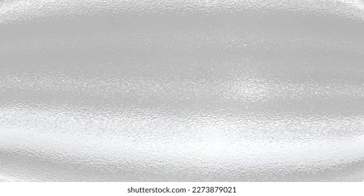 Light matte surface. Plastic glass. Frosted winter window glass. White gray gradient transparent background. Panoramic realistic  Vector illustration 
