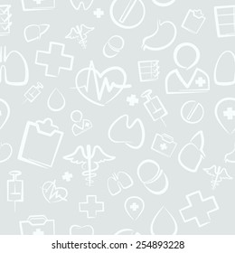 Light Medical Seamless Pattern. Editable pattern in swatches.