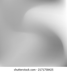 Malla de gradiente de fluido de agua oscura metálica ligera. Papel de escritorio dinámico de aluminio monocromático. Textura borrosa ondulada con fluido del cielo. Curva borrosa plateada Calm Fondo de Gradiente Líquido.