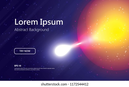 light meteor space background
