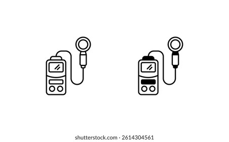 Light Meter icon design with white background stock illustration