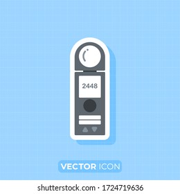 Light meter icon,Flat design element.