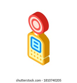 Lichtmesser-Messgerät isometrische Icon Vektorgrafik. Lichtmessgerät-Messzeichen. einzelne Symbolillustration
