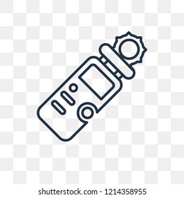 Light meter vector outline icon isolated on transparent background, high quality linear Light meter transparency concept can be used web and mobile