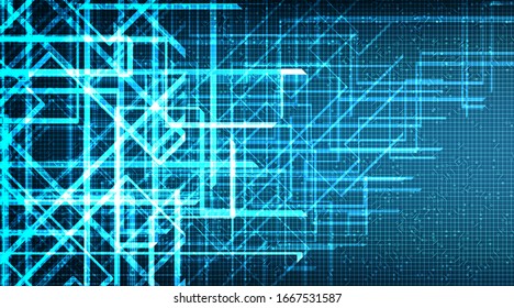 Light Microchip on Technology Background,neon Digital and security Concept design,Free Space For text in put,Vector illustration.