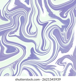 Light Mint and Violet Liquid Swirl Background