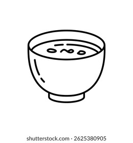 Light Miso Soup in Traditional Lacquered Cup