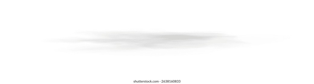 Light Misty Smoke Trail with Smooth Blur and Natural Texture for Airflow, Exhaust or Ambient Scene Elements