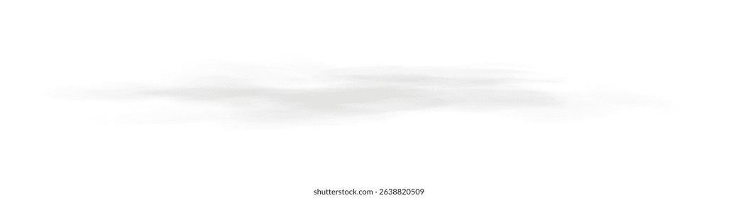 Light Misty Smoke Trail with Smooth Blur and Natural Texture for Airflow, Exhaust or Ambient Scene Elements