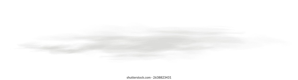Light Misty Smoke Trail with Smooth Blur and Natural Texture for Airflow, Exhaust or Ambient Scene Elements