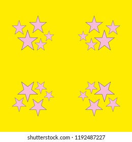 light modern star retro geometric pattern