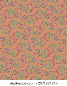 Light monochrome cute cat pattern with monochrome psychedelic black black background, multicolor vector