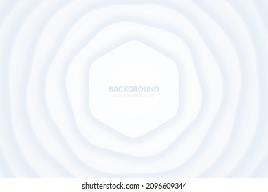 Light Monochrome Neo Morphism Material Design Spin Transformation Rounded Hexagonal Platform 3D Vector Futuristic Technology Abstract Background. Three Dimensional Rendered Graphic Minimal Wallpaper