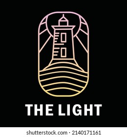 The Light monoline logo style vector