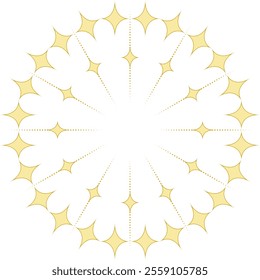 Light motif design, frame. Gold style.