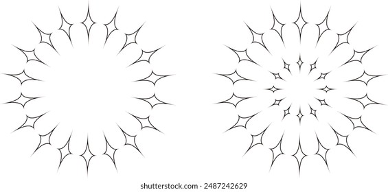 Light motif design, frame. Gothic style.