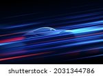 light motion background with car silhouette