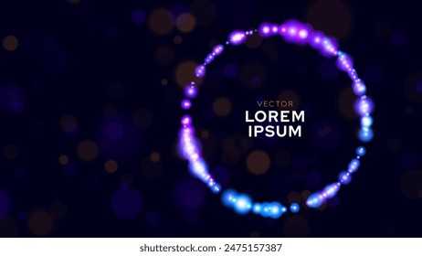 In: Light Motion Circles. Drallspureffekt. Abstrakte Ringe mit Slow-Shutter-Geschwindigkeitseffekt. Abstrakte Lichtmalerei Vektorillustration.