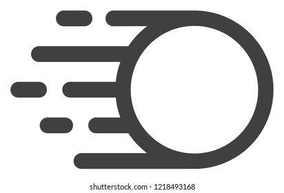 Light motion icon with fast speed effect. Vector illustration designed for modern abstract with symbols of speed, rush, progress, energy. Fast light motion movement symbol on a white background.