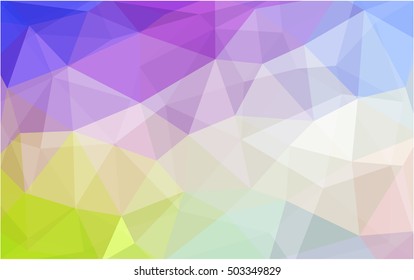Light multicolor abstract polygonal template. Geometric illustration in Origami style with gradient.  A new texture for your design.
