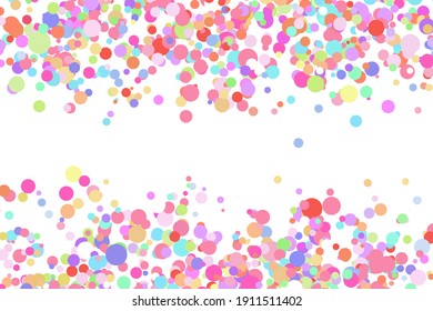 Light multicolor background, colorful vector texture with circles. Splash effect banner. Glitter silver dot abstract illustration with blurred drops of rain. Pattern for web page, wallpaper, poster.