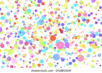 Light multicolor background, colorful vector texture with circles. Splash effect banner. Glitter silver dot abstract illustration with blurred drops of rain. Pattern for web page, banner,poster, card.