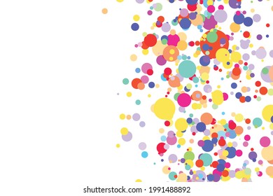 Light multicolor background, colorful vector texture with circles. Splash effect banner. Glitter silver dot abstract illustration with blurred drops of rain. Pattern for web page, banner,poster, card.