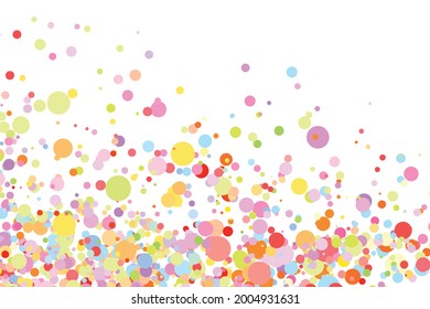 Fondo multicolor claro, textura vectorial colorida con círculos. Banner de efecto de salpicadura. Ilustración abstracta salpicada de brillo con gotas borrosas de lluvia. Patrón para página web, banner. Copiar espacio.
