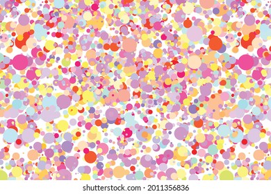 Light multicolor background, colorful vector texture with circles. Splash effect banner. Glitter dotted abstract illustration with blurred drops of rain. Pattern for web page, banner. Copy space.