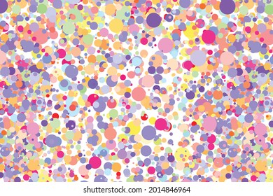 Light multicolor background, colorful vector texture with circles. Splash effect banner. Glitter dotted abstract illustration with blurred drops of rain. Pattern for web page, banner. Copy space.