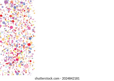Fondo multicolor claro, textura vectorial colorida con círculos. Banner de efecto de salpicadura. Ilustración abstracta de puntos plateados brillante con gotas borrosas de lluvia. Patrón para página web, banner, afiche, tarjeta.