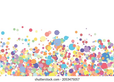 Fondo multicolor claro, textura vectorial colorida con círculos. Banner de efecto de salpicadura. Ilustración abstracta de puntos plateados brillante con gotas borrosas de lluvia. Patrón para página web, banner, afiche, tarjeta.