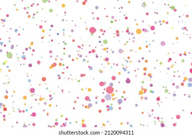 Light multicolor background, colorful vector texture with circles. Splash effect banner. Glitter silver dot abstract illustration with blurred drops of rain. Pattern for web page, banner,poster, card.