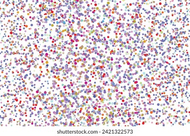 Fondo multicolor claro, textura vectorial colorida con círculos. Banner de efecto de salpicadura. Ilustración abstracta de puntos plateados brillante con gotas borrosas de lluvia. Patrón para página web, banner, afiche, tarjeta.