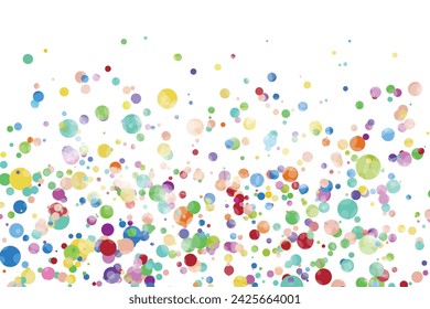 Fondo multicolor claro, textura vectorial colorida con círculos. Banner con efecto de salpicadura. Ilustración abstracta de punto plateado brillante con gotas borrosas de lluvia. Patrón para página web, banner, póster, tarjeta.