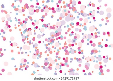 Light multicolor background, colorful vector texture with circles. Splash effect banner. Glitter silver dot abstract illustration with blurred drops of rain. Pattern for web page, banner,poster, card.