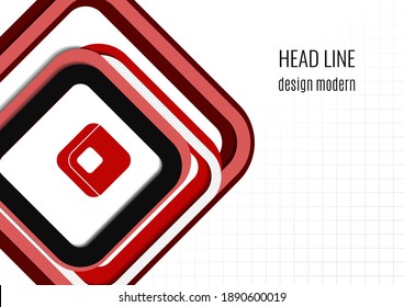 Light multicolor background with round square shapes. Abstract background for your design. Modern vector illustration.