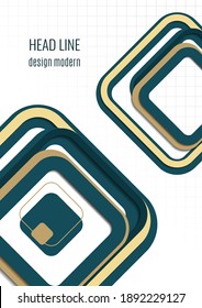 Light multicolor background with round square shapes. Abstract background for your design. Modern vector illustration.