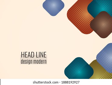 Light multicolor background with round squares. Abstract background for your design. Modern vector illustration.