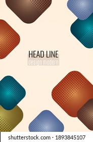 Light multicolor background with round squares. Abstract background for your design. Modern vector illustration.