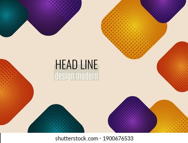 Light multicolor background with round squares. Abstract background for your design. Modern vector illustration.