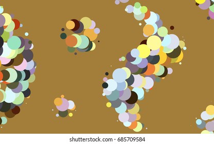 Light Multicolor, colorful vector abstract pattern with circles. Geometry template for your business design. Background with colored spheres.