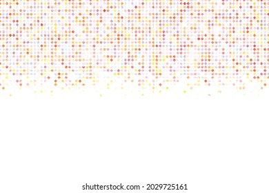 Light multicolor dotted background, colorful vector texture with circles. Glitter abstract illustration with blurred drops of rain. Pattern for ads, web page, wallpaper, poster, banner. Copy space.