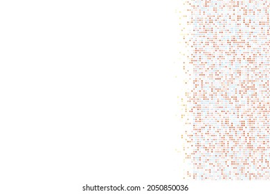 Light multicolor dotted background, colorful vector texture with circles. Glitter abstract illustration with blurred drops of rain. Pattern for ads, web page, wallpaper, poster, banner. Copy space.