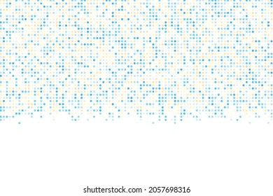 Light multicolor dotted background, colorful vector texture with circles. Glitter abstract illustration with blurred drops of rain. Pattern for ads, web page, wallpaper, poster, banner. Copy space.