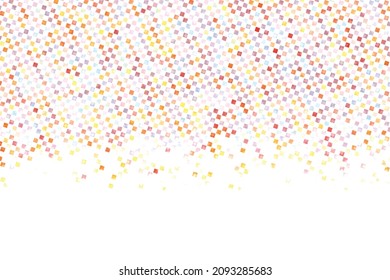 Light multicolor dotted background, colorful vector texture with circles. Glitter abstract illustration with blurred drops of rain. Pattern for ads, web page, wallpaper, poster, banner. Copy space.