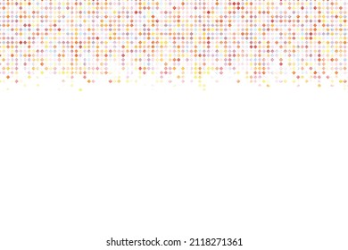 Light multicolor dotted background, colorful vector texture with circles. Glitter abstract illustration with blurred drops of rain. Pattern for ads, web page, wallpaper, poster, banner. Copy space.